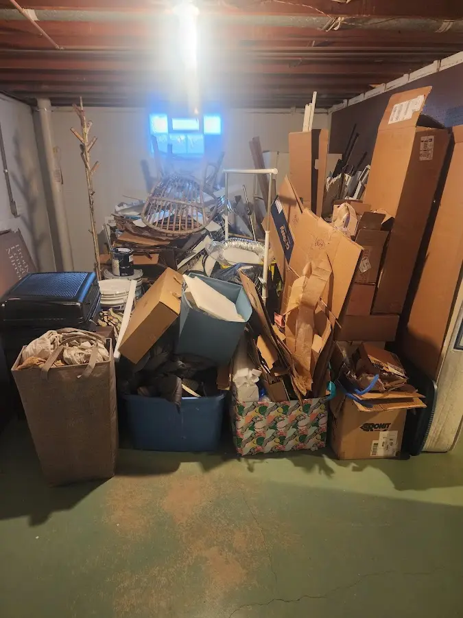 Roll-off dumpster container at job site for Construction Dumpster Rental in Mandan